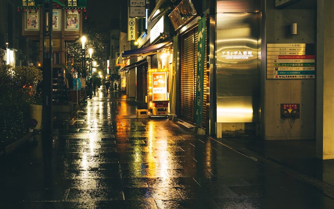 rainy night street